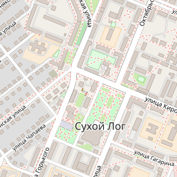 Сухой лог карта города с улицами и номерами домов